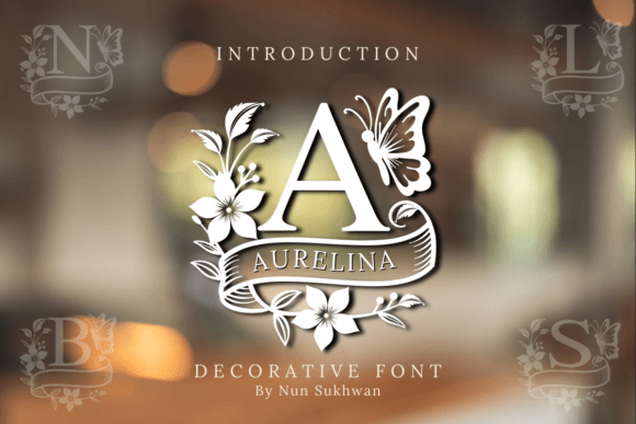 Aurelina Monogram: A Floral Typeface for Elegant Design
