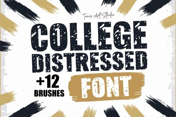 College Distressed: A Bold Typeface for Vintage Projects