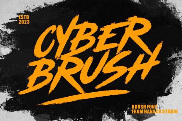Cyber Brush: Bold Handwritten Font for Creative Projects