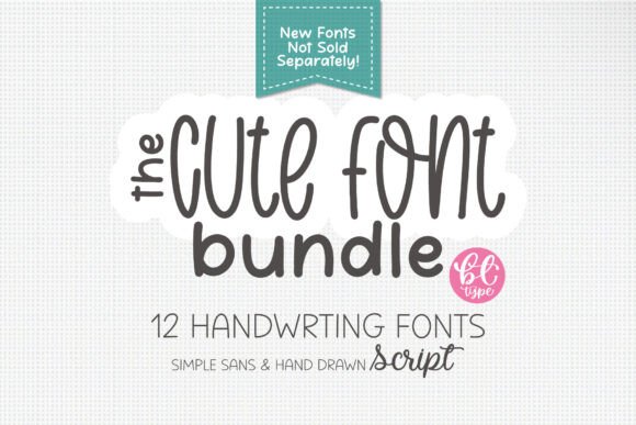 Discover The Cute Handwriting Bundle: 12 Unique Fonts