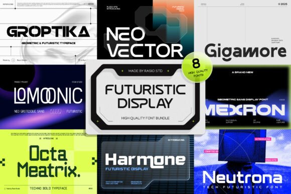 Futuristic Display Bundle: Bold Type for Modern Design