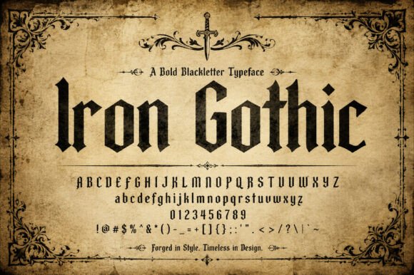 Iron Gothic: A Bold Blackletter Typeface for Timeless Impact