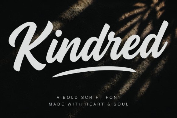 Kindred: A Bold, Elegant Script Font for Modern Designs