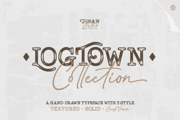 Logtown: A Hand-Drawn Typeface for Vintage and Bold Designs