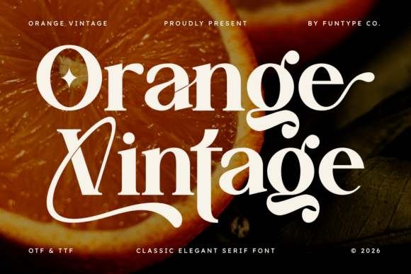 Orange Vintage: A Bold Serif for Impactful Design