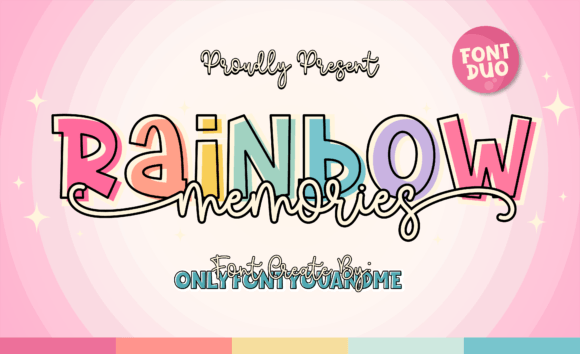 Rainbow Memories: A Handwritten Font with Elegant Flow