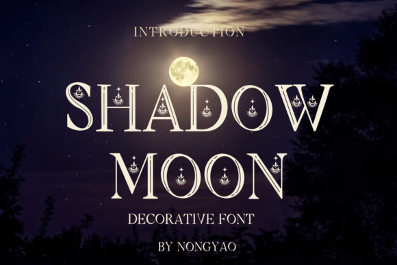 Shadow Moon: A Decorative Font for Creative Projects