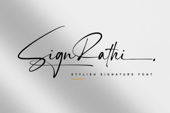 Sign Rathi: A Cursive Script for Elegant Designs