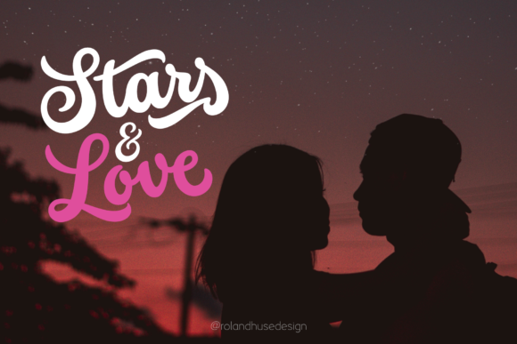Stars & Love: Bold Cursive Calligraphy Font