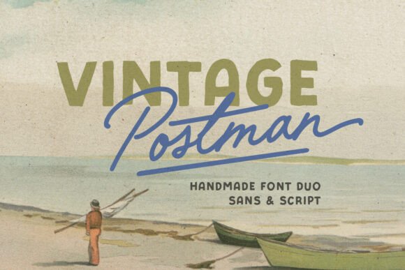 Vintage Postman: A Handmade Font Duo for Retro Designs